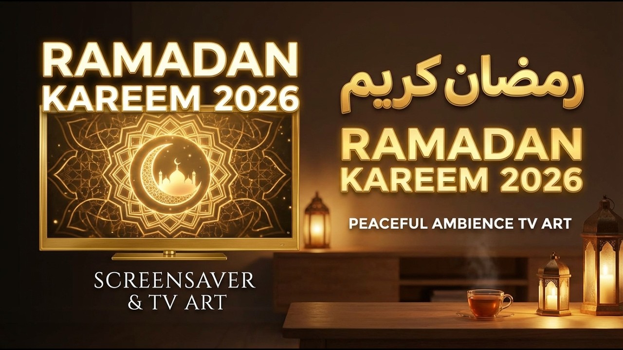 Ramadan Screensaver Tv Art | خلفية رمضان كريم 2026 ramadan frame tv art 4k | Gold framed vintage
