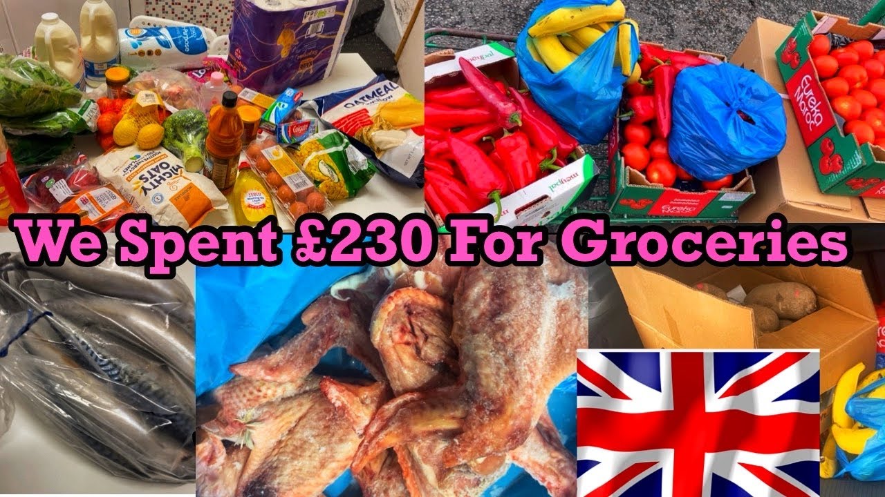 Big Grocery Hall For Family Of 3 / Monthly Shopping In Uk /what £230 Can Buy In Uk 🇬🇧