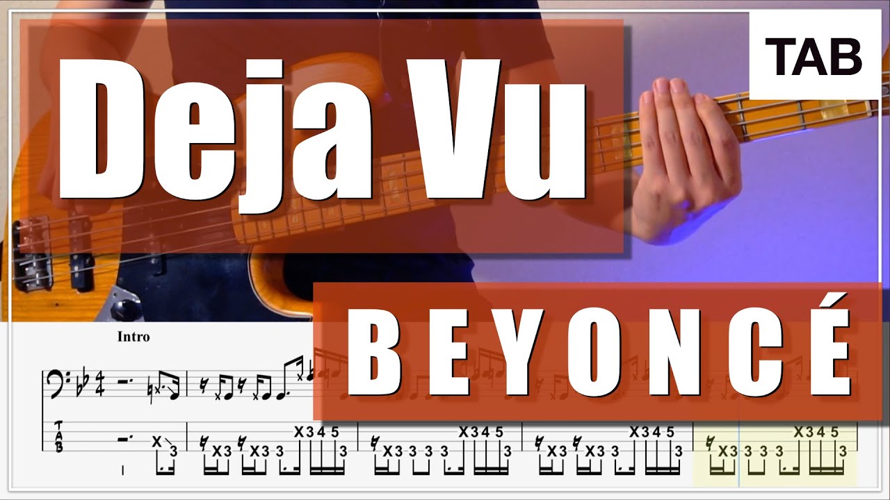 【Bass Tab】【#5】Deja Vu / Beyoncé【Bass Cover】【4strings】【BassTab】【タブ譜】【Transcription】