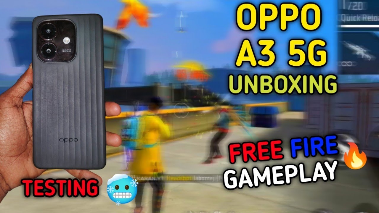 OPPO A3 5G unboxing And Free Fire Testing |Dimensity 6300, 50MP Camera