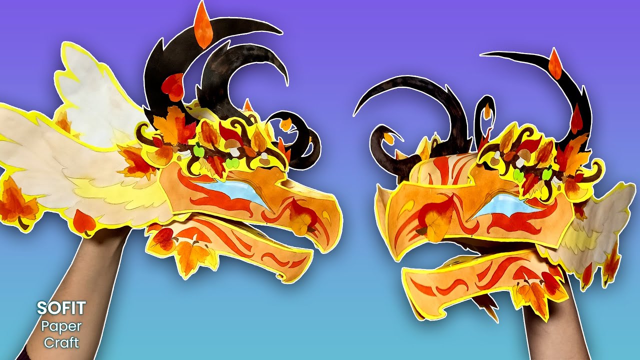 How to make a paper Dragon Autumn on hand. / Sofit PaperCraft / DIY