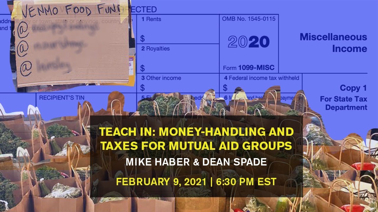 Money-Handling and Taxes for Mutual Aid Groups