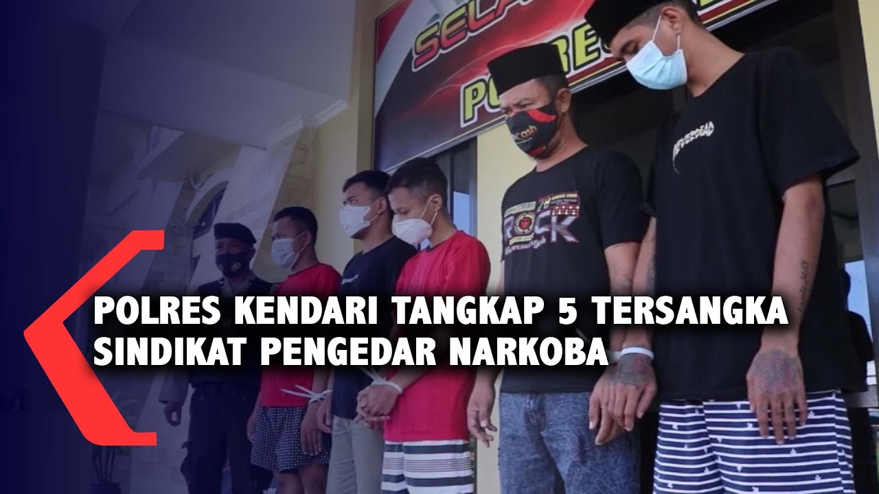 Polres Kendari Tangkap 5 Tersangka Sindikat Pengedar Narkoba