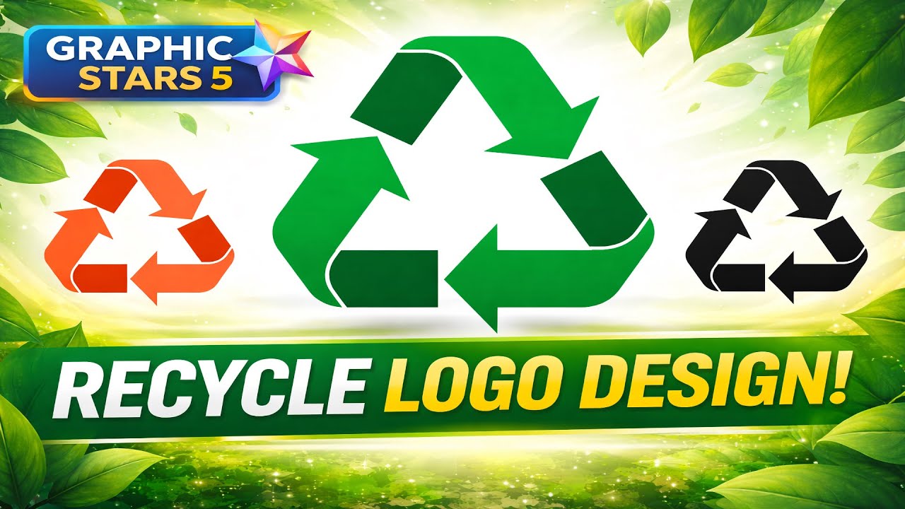 Eco-Friendly Recycle Logo Design | Graphic Design Tutorial|Recycle Logo Design in Adobe Illustrator