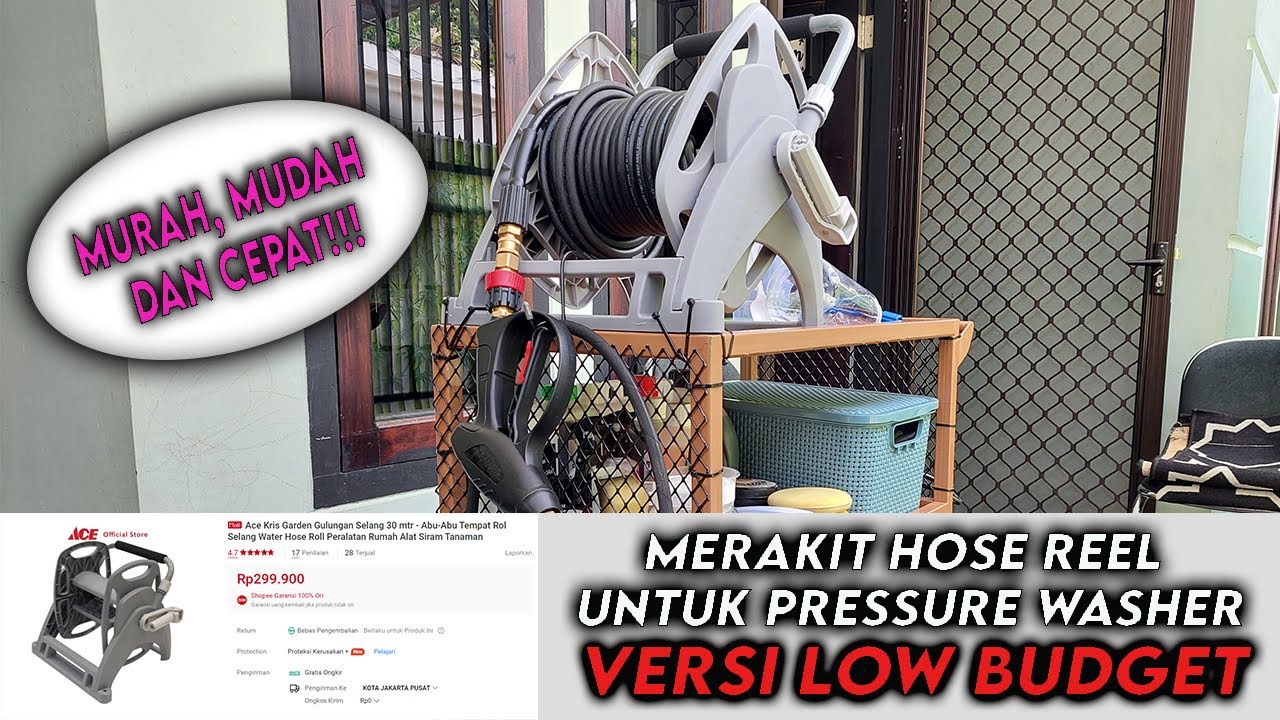 Rakit Hose Reel untuk Mesin High Pressure Washer || Murah, Mudah dan Cepat