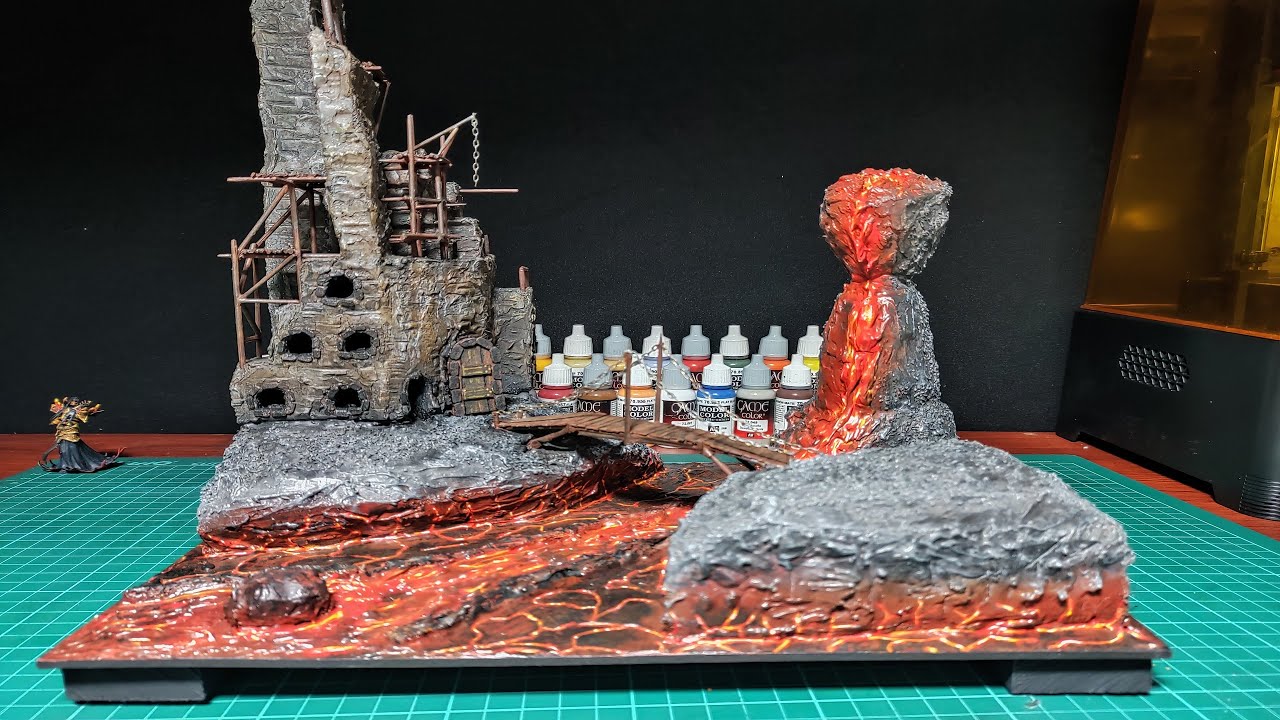 Creando diorama infierno, Making hell diorama