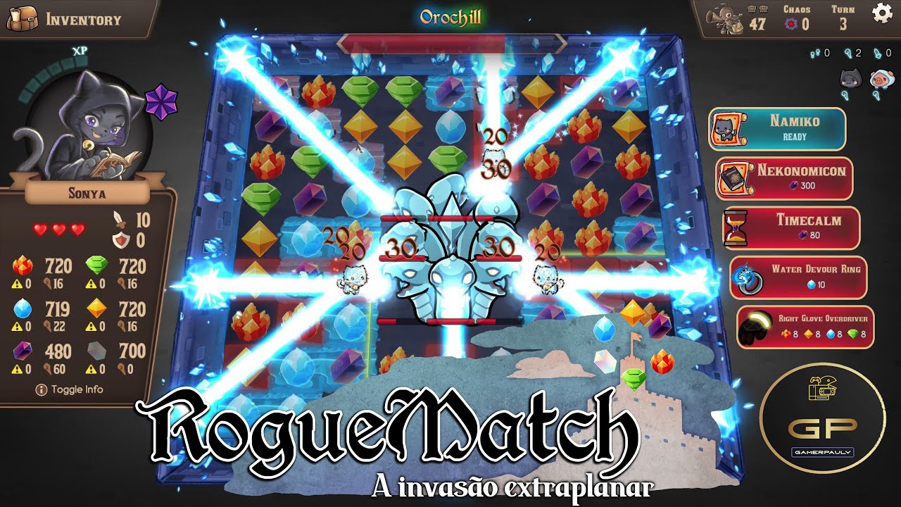 Roguematch : The Extraplanar Invasion on PC VIdeo Review #gaming #match3 #RPG #puzzle