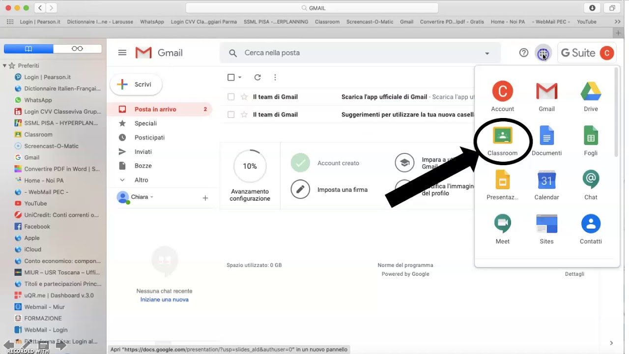 GUIDA DOCENTI_ACCESSO GSUITE E CREAZIONE CLASSE CLASSROOM