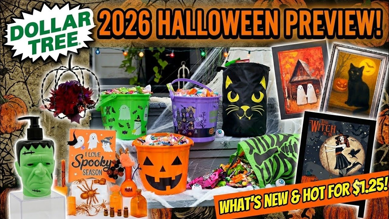 🎃 HALLOWEEN 2026 В DOLLAR TREE: ПЕРВЫЙ ВЗГЛЯД! Новинки жуткого декора и обязательные покупки!