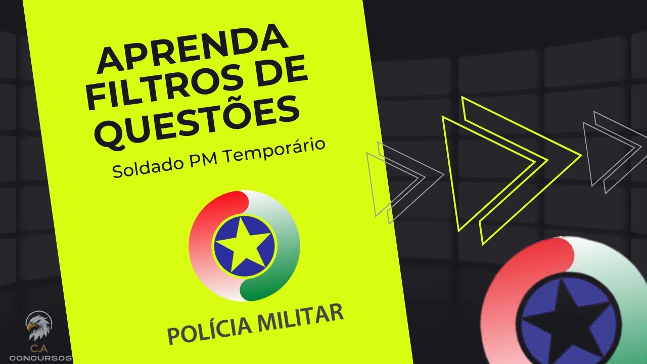 Como Filtrar Questões no QConcursos para Soldado PM Temporário | CA Concursos | Gustavo Gomes