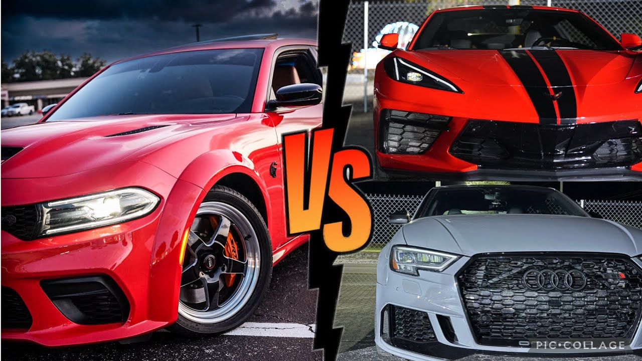 I raced my Hellcat against a C8 vette and Audi RS3!!