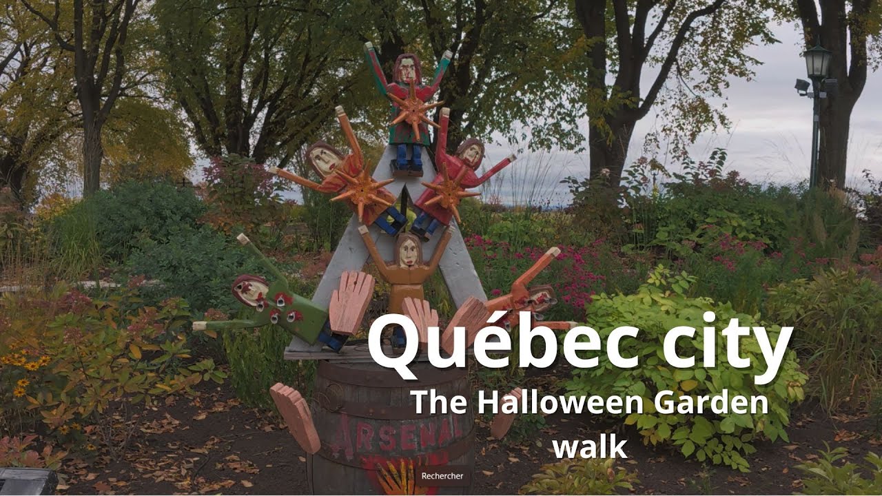 [4k60FPS] Québec city walk | Halloween Garden and the Battlefields Park | DJI Action 5 pro