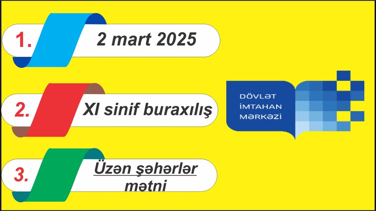 2 mart 2025 / XI sinif buraxılış imtahanı / Azərbaycan dili / 