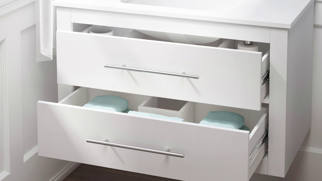Allen + Roth Floating Wall Mount Vanity Family Marketing Video