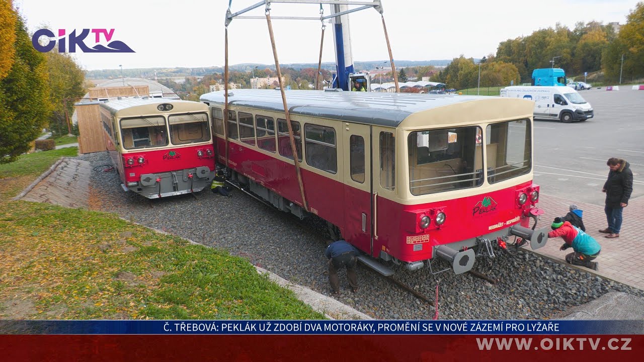 Česká Třebová: Peklák už zdobí dva motoráky, promění se v nové zázemí pro lyžaře