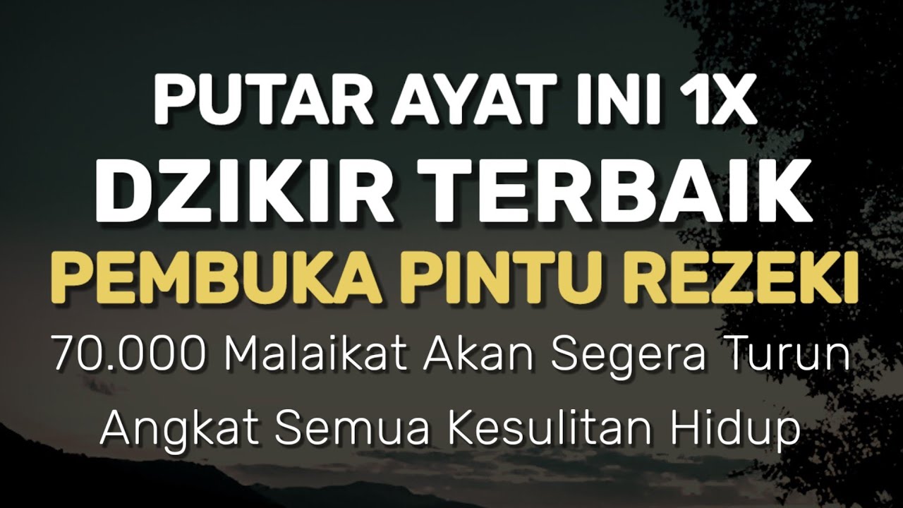 Dahsyat dan Mustajab !! Putar Dzikir Ini Rezekimu Mengalir Deras dan Segala Hajatmu Segera Terkabul
