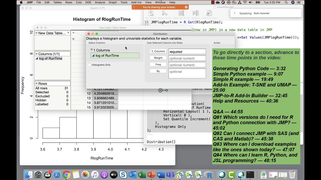 JMP Academic Series: Extending JMP with R and Python