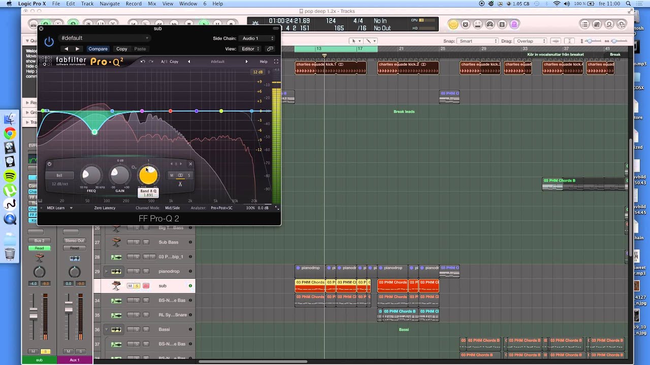 Tutorial adjust bass/kick in Fabfilter Pro Q 2