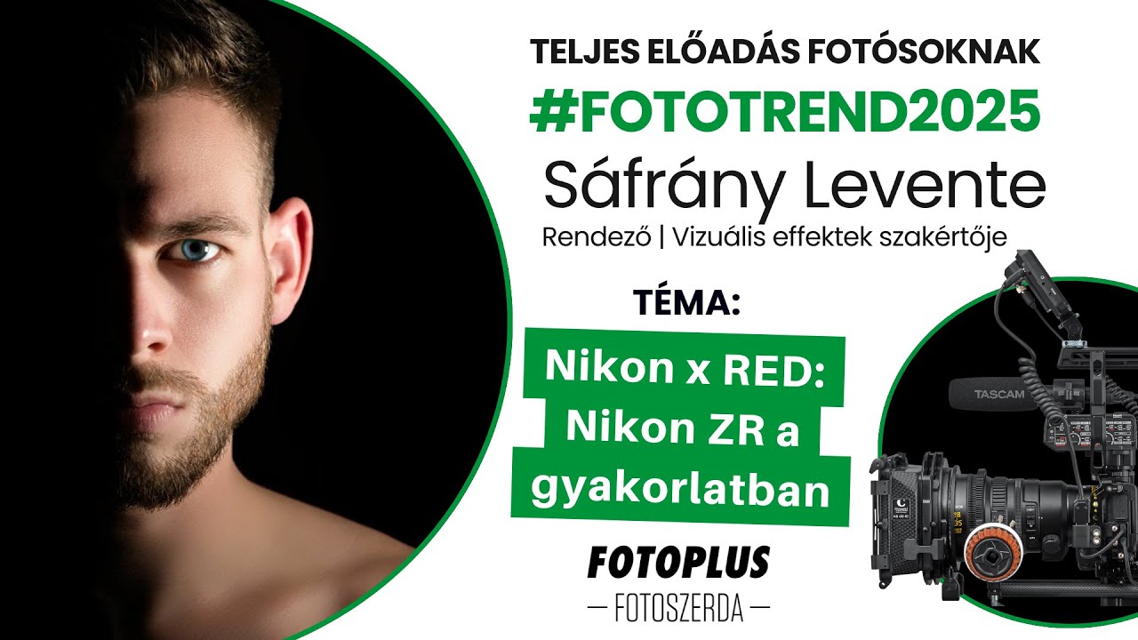 🎙🎬 Nikon ZR a gyakorlatban – Filmes vélemény Sáfrány Leventétől | Fotoplus #FotoTrend2025
