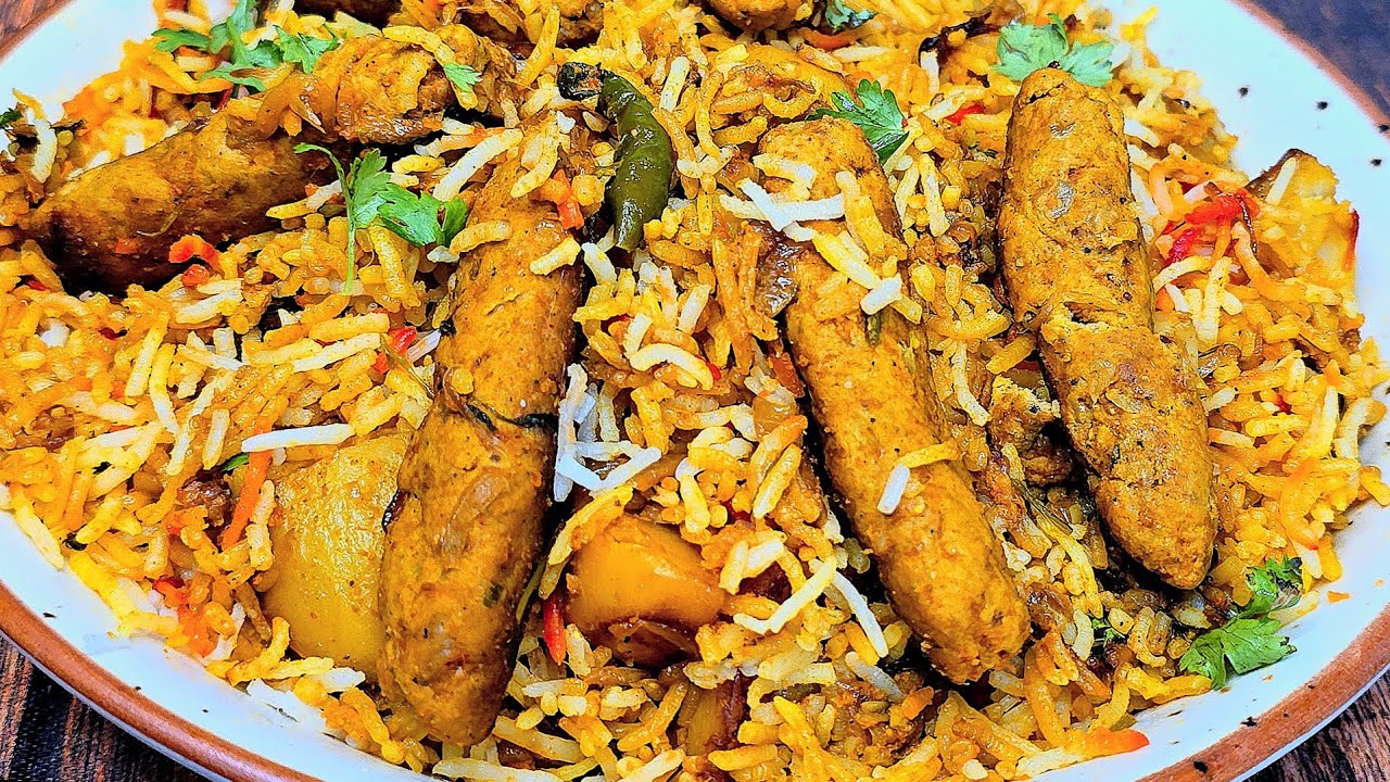 Chicken seekh kabab biryani recipe|Bina seekh ke seekh biryani bananeka aasaan tarika|kabab biryani