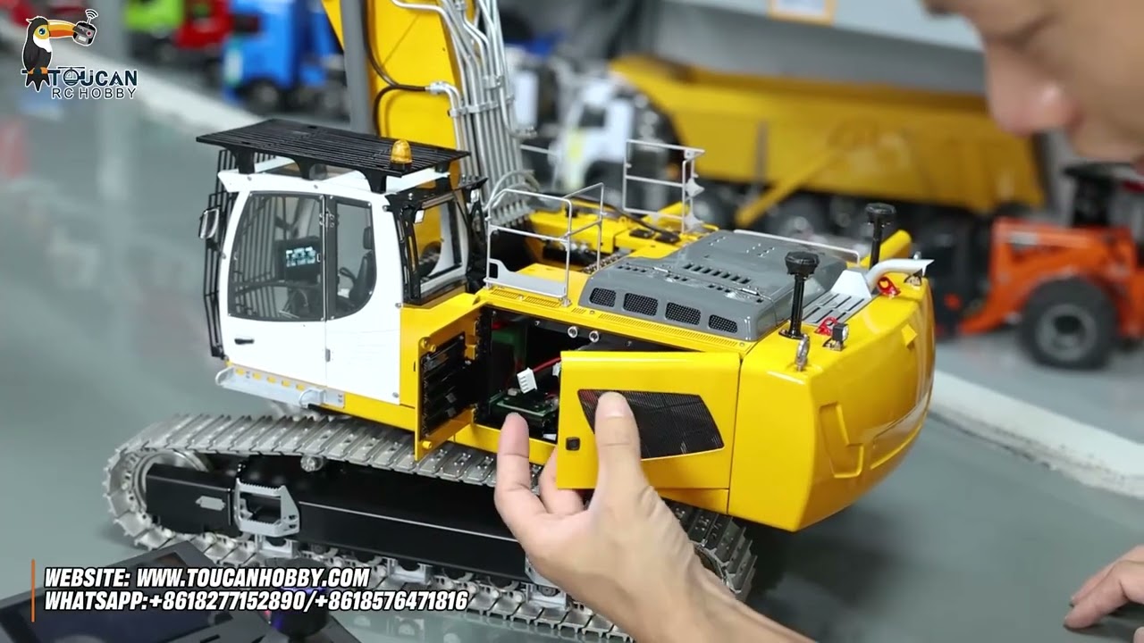 Detailed review of the LESU 1/14 RC Hydraulic Excavator LR956 3 Arms Digger 4+3CH Valve Dual Pumps