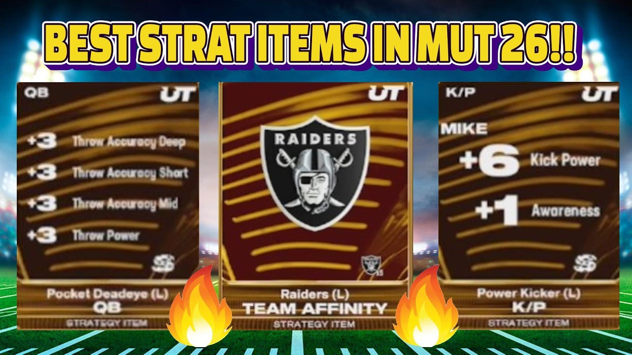 ЛУЧШИЕ СТРАТЕГИЧЕСКИЕ ПРЕДМЕТЫ ДЛЯ ИСПОЛЬЗОВАНИЯ В MADDEN 26 ULTIMATE TEAM!! НЕ УПУСТИТЕ ЭТИ СТРА...