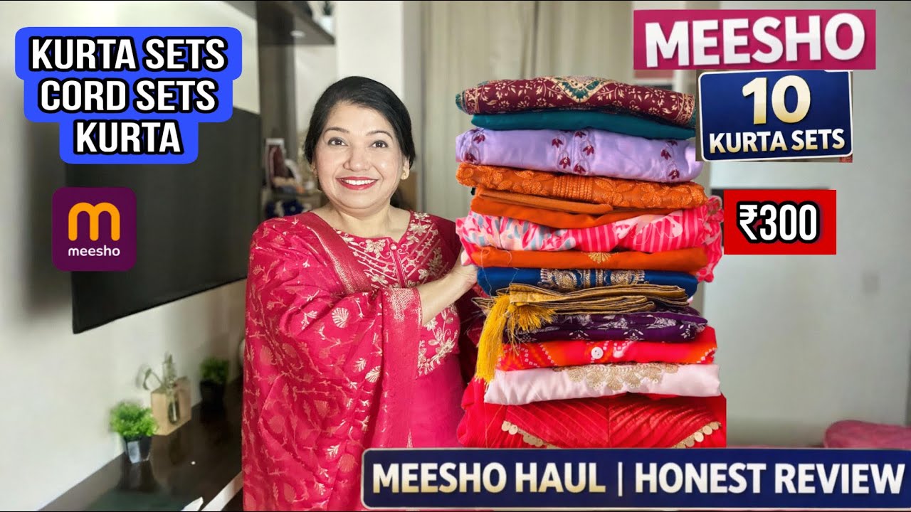 Meesho 10 cotton Kurta Sets /cordsets😍 Starts ₹300 | Honest Review | Best Quality #meesho