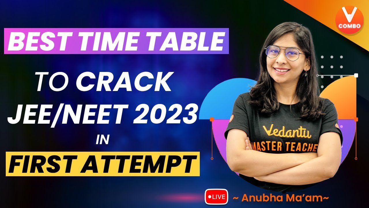 Best Time Table to Crack JEE/NEET 2023 in First Attempt | Anubha Ma'am | Vedantu Combo
