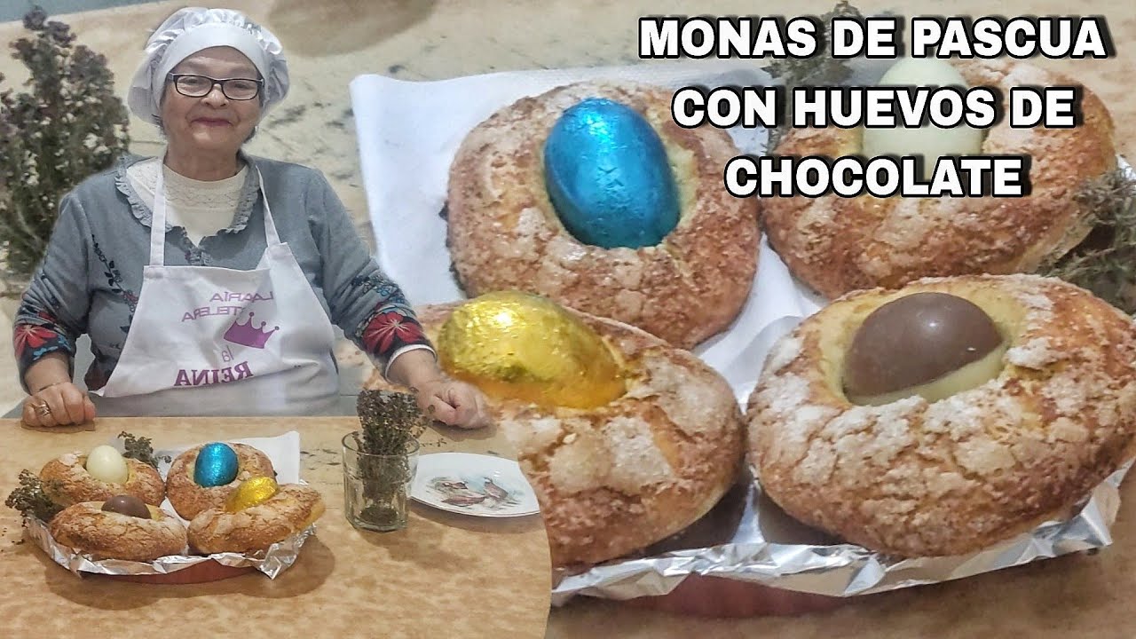 BRIOCHE, MONAS DE PASCUA CON HUEVOS DE CHOCOLATE.María la pastelera - Recetas paso a paso.