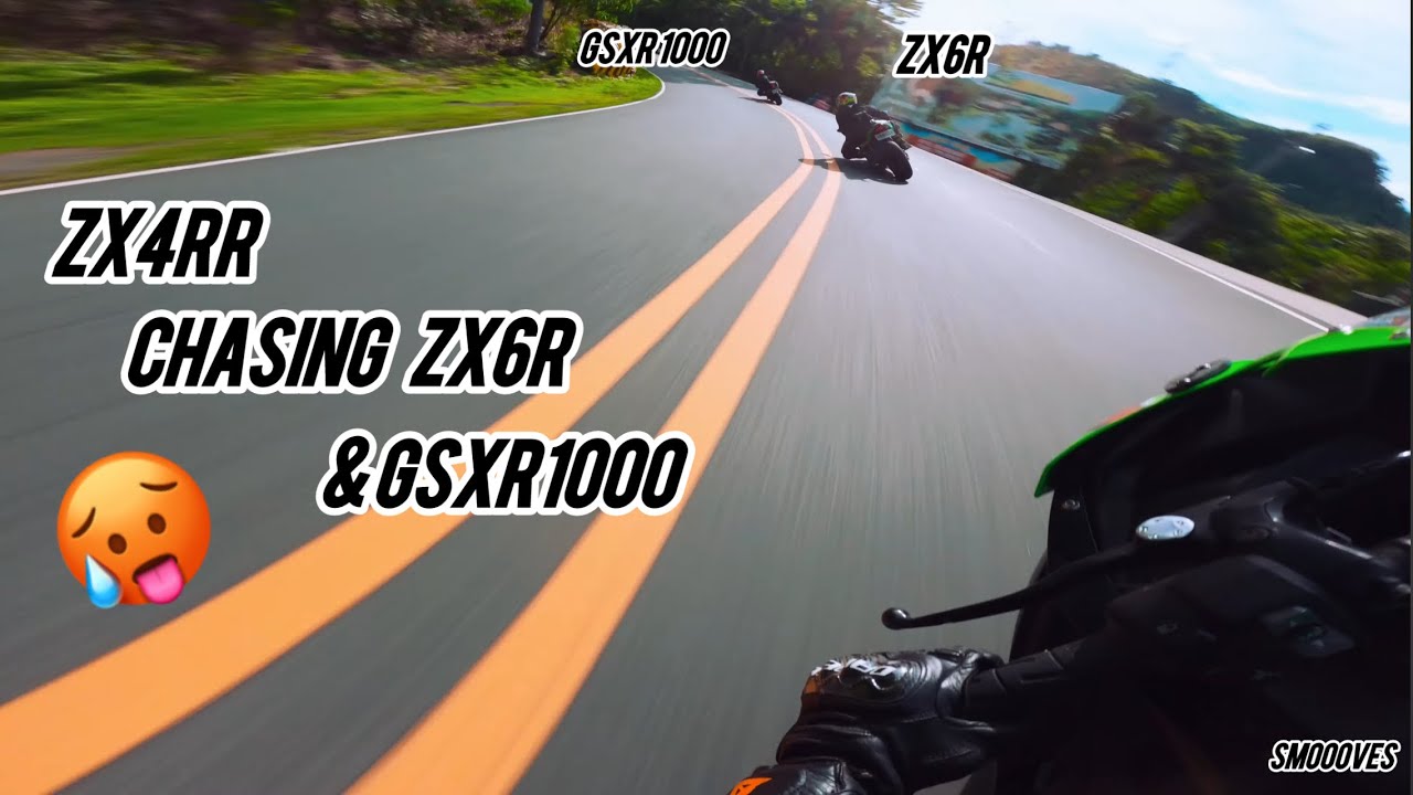 ZX4RR CHASING ZX6R | GSXR1K 💯 [POV RAW SOUND] 4K || Smoooves