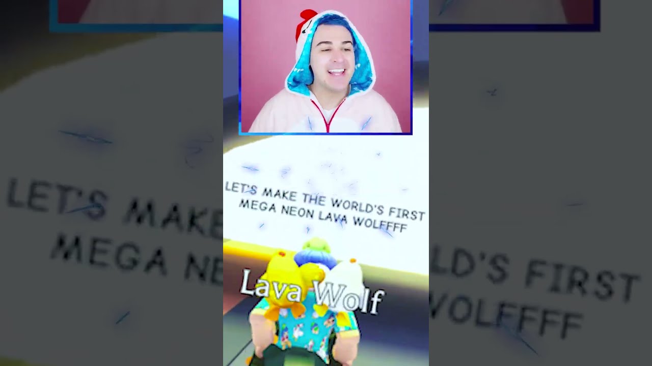 WORLD'S FIRST 🔥 MEGA NEON LAVA WOLF !! IN ADOPT ME ROBLOX #shorts