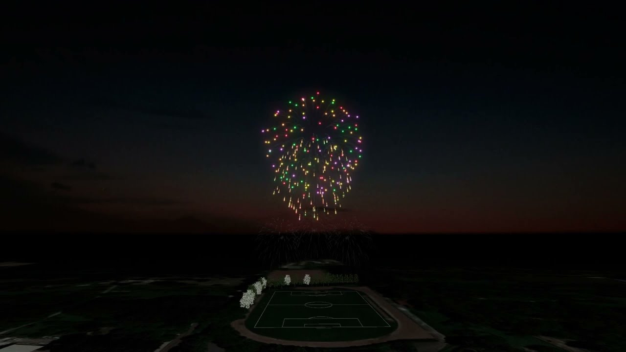 - SIMULATION PYROMUSICALE - VILLE D'ÉTUPES 2023 -