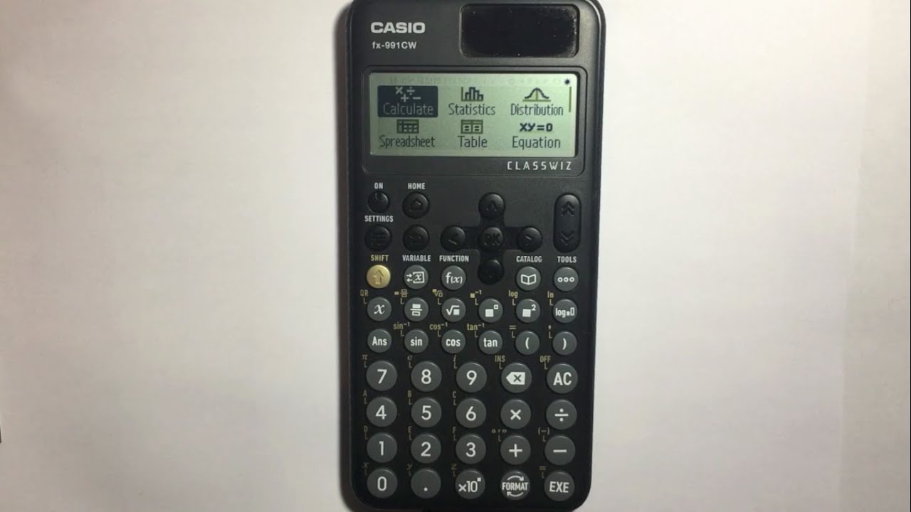 Configuración de la calculadora fx-991CW