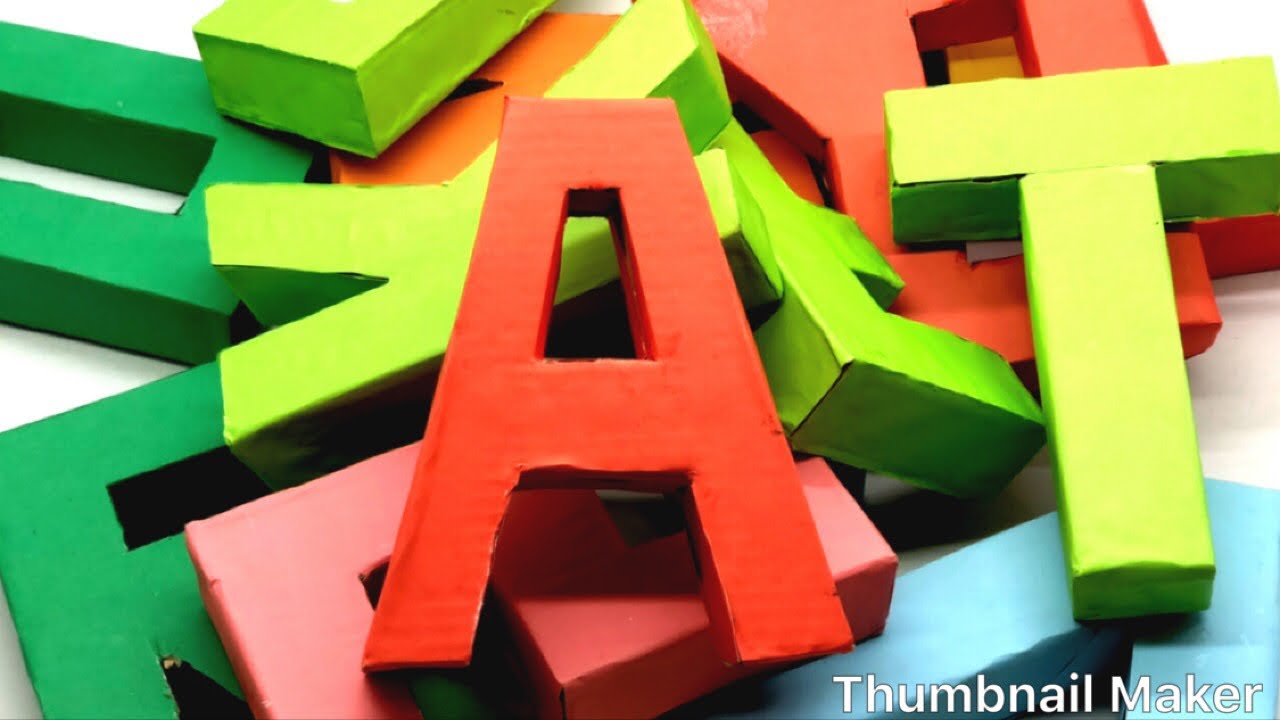 How to Make 3D Alphabet Letters with Paper | 3D Letter DIY
