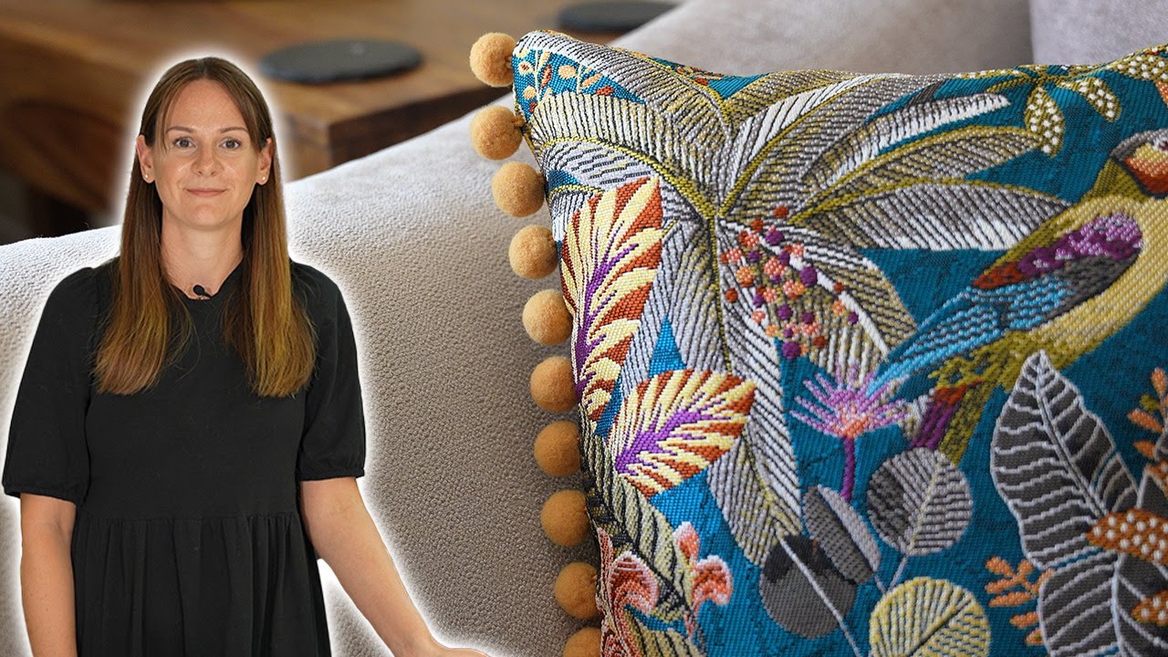 How To Add A Pom Pom Trim To A Cushion Cover