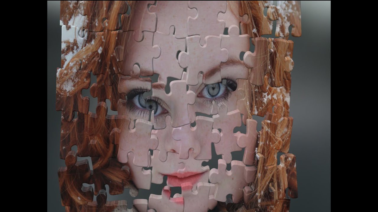 Animated PUZZLE with PrettyFace Texture created with AE Element3d