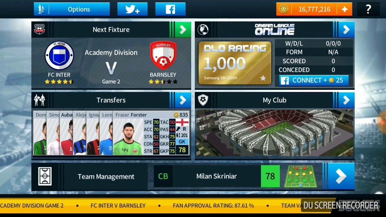 Dream Team league soccer 2018: play match Fc Inter vs Janacko polje.☺☺