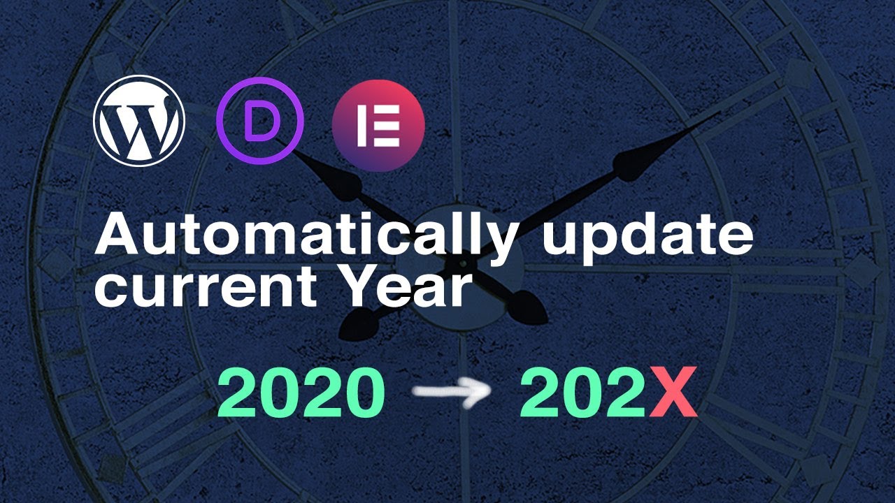 Create Footer Credit with Automatically Update Copyright Year in Divi & Elementor