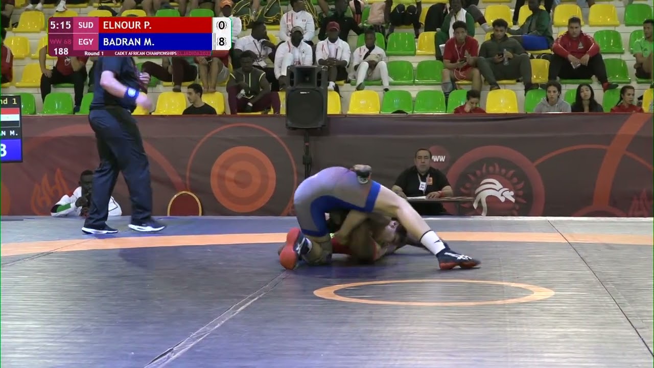 Round 1 WW - 68 kg: P. ELNOUR (SUD) v. M. BADRAN (EGY)