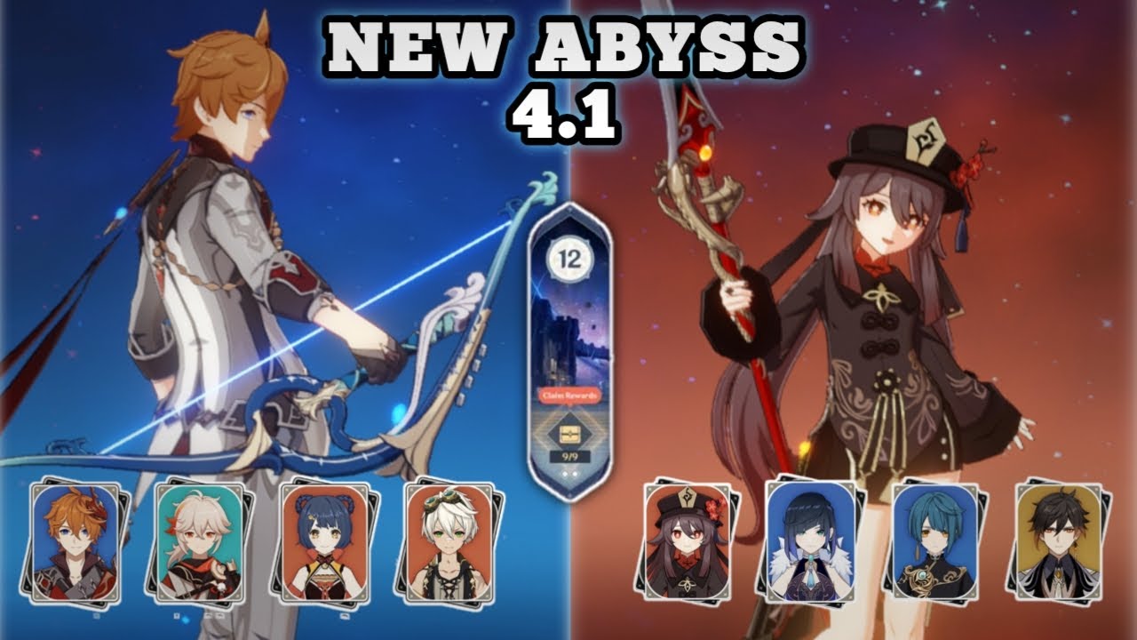 F2P c0 Childe the stringless & F2P c0 Hu Tao dragons bane abyss 4.1 floor 12 game play