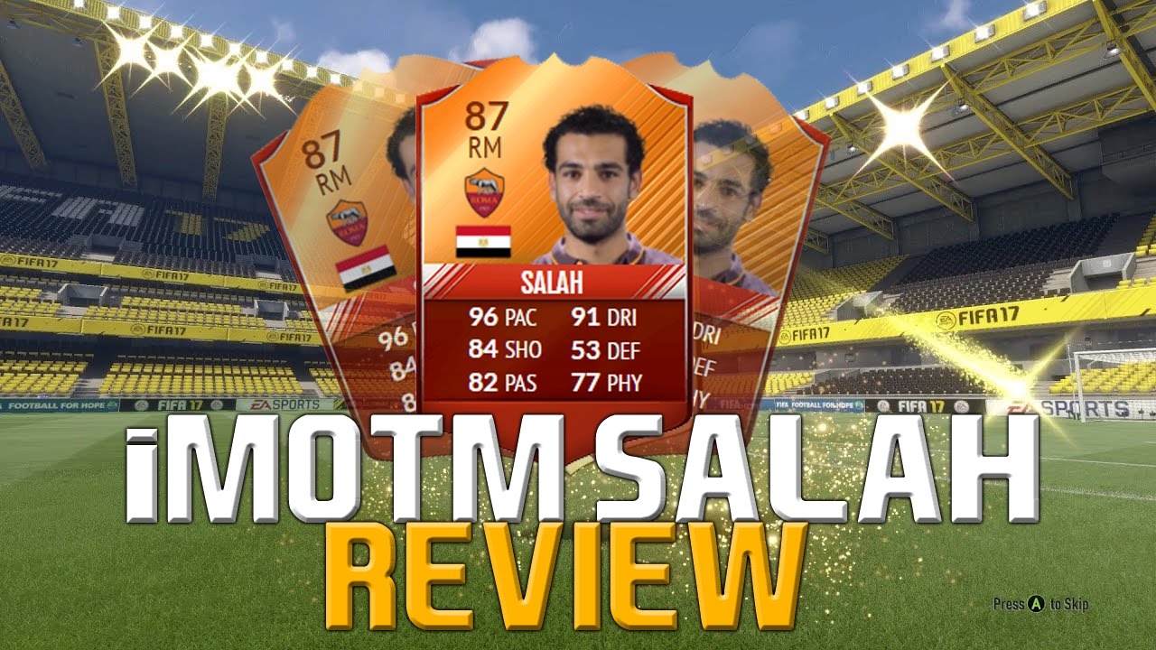 FIFA 17 ULTIMATE TEAM iMOTM MOHAMAD SALAH REVIEW!!! | W/ GAMEPLAY &  INGAME STATS!! | SUPER OP CARD