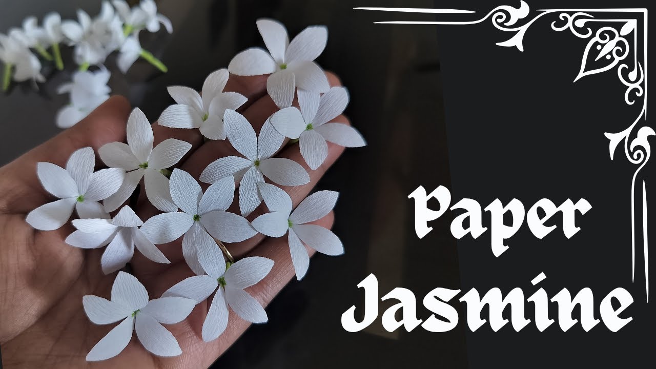Paper Jasmine / Crepe paper flower / Paper Craft / Paper Flower / how to make paper flower /Jasmine
