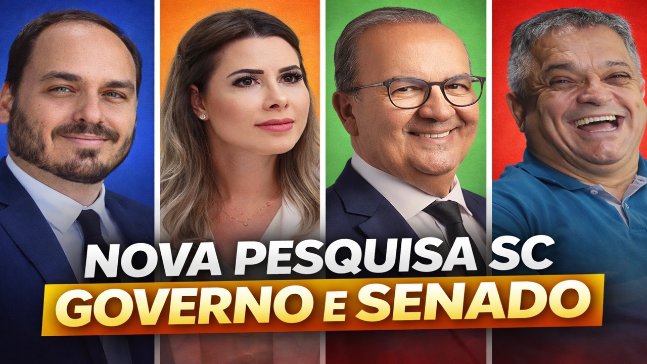 NOVA PESQUISA ELEITORAL EM SC: DISPUTA PELO GOVERNO E SENADO EM 2026