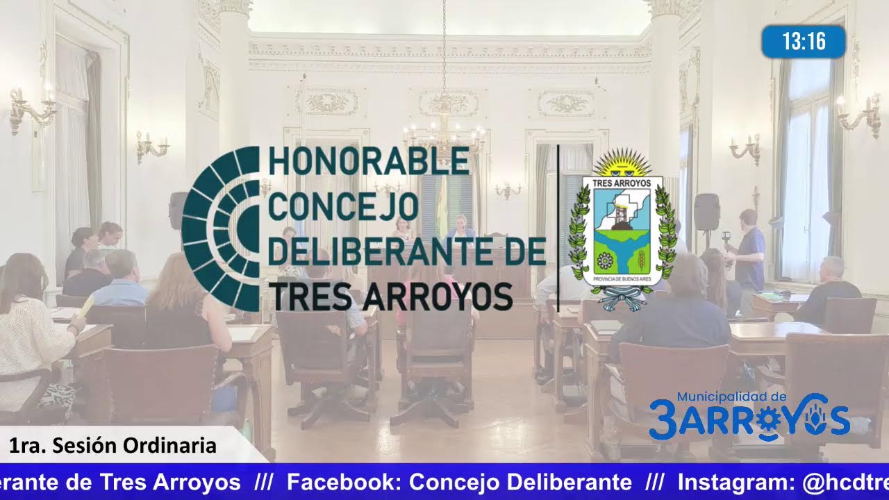 1ra. Sesión del Honorable Concejo Deliberante de Tres Arroyos 5/3/26