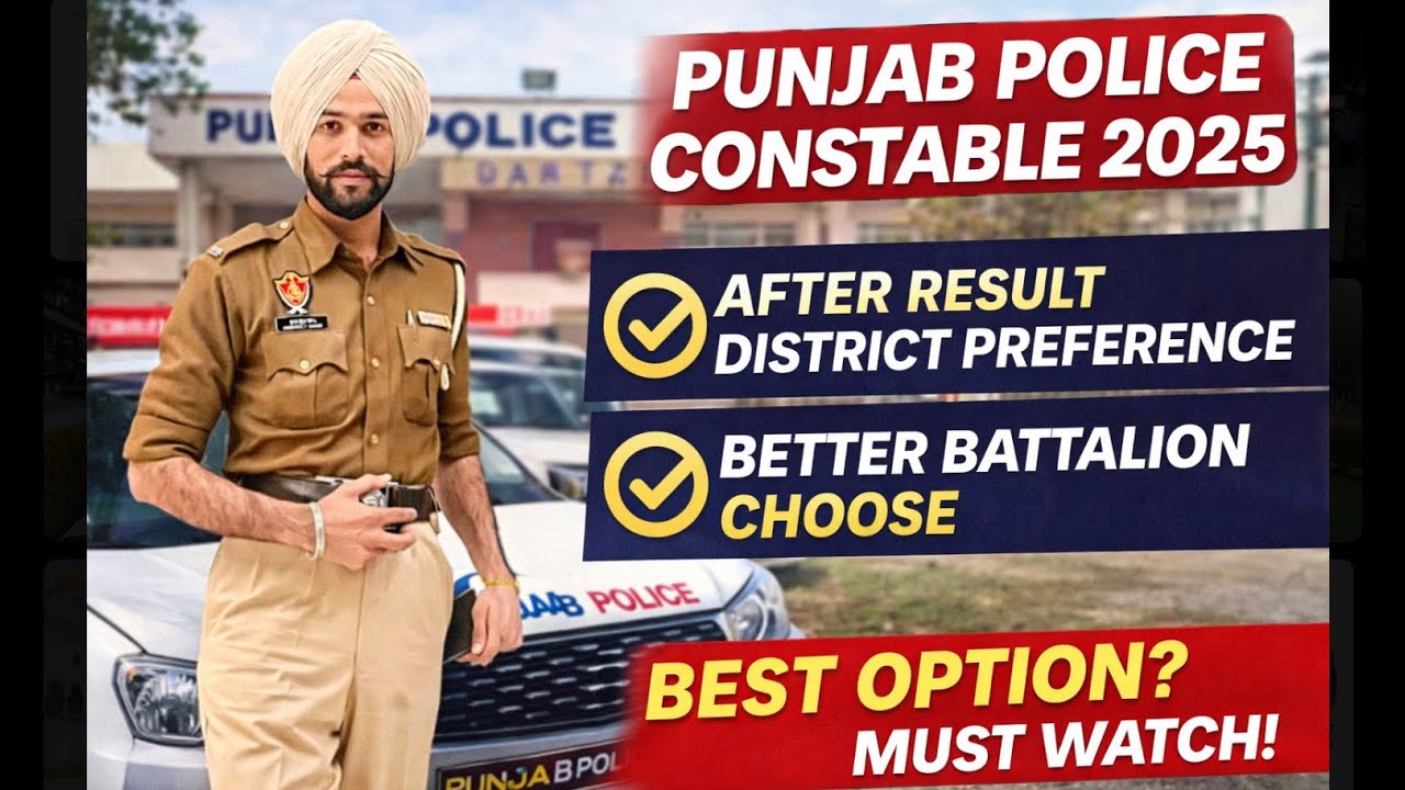Punjab Police Constable 2025 | After Result District Preference | Best Battalion Choose 