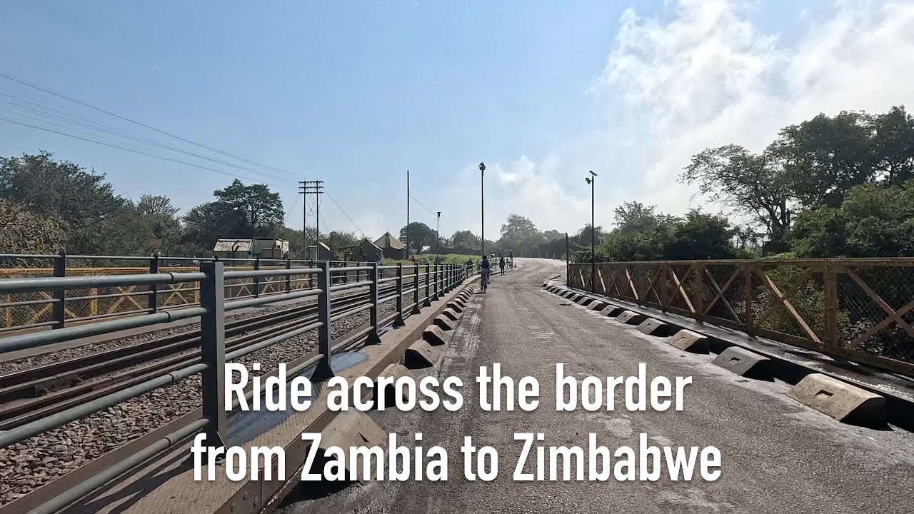 Ride across the border from Zambia to Zimbabwe - Timelapse