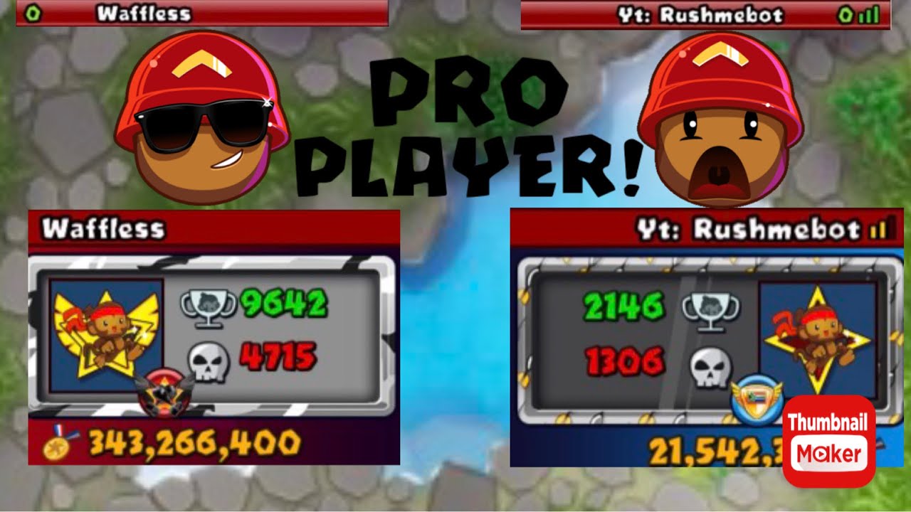 Мы с этим профессиональным игроком проиграли одновременно… (BTD BATTLES)