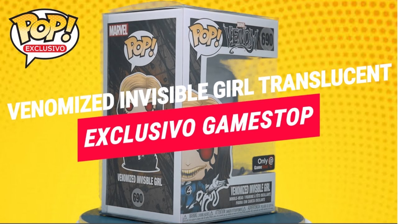 Funko Pop Venomized Invisible Girl Translucent Exclusivo GameStop - 690