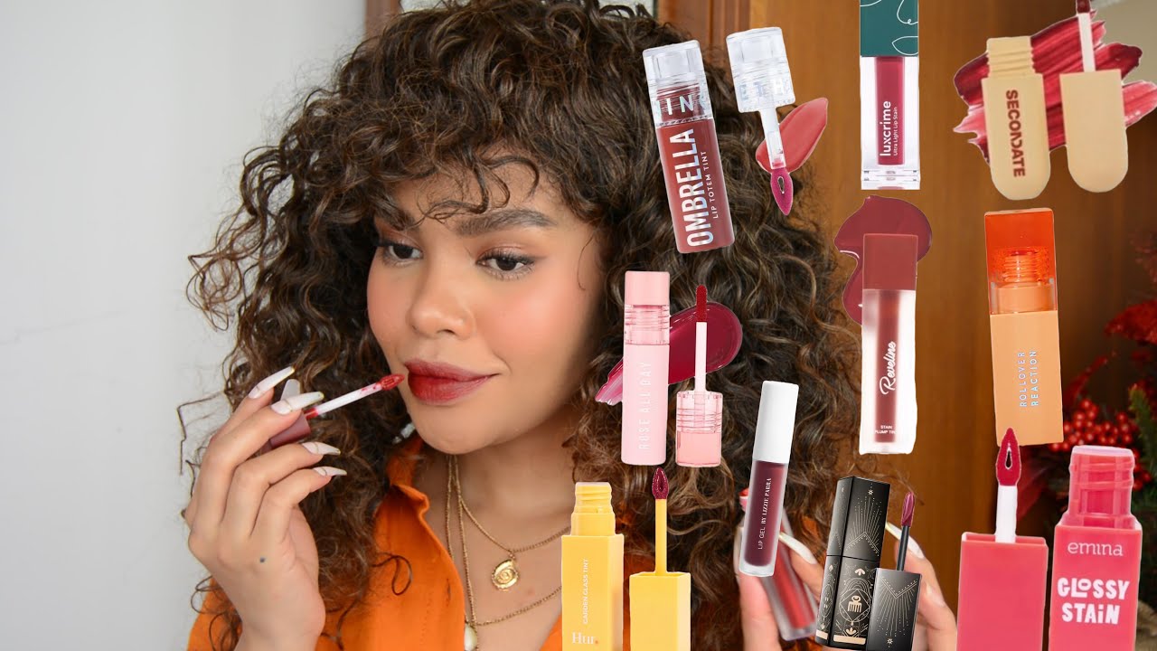 LIP TINT LOKAL SEMUA GUA REVIEW!! (well 10 lip tint sih lol)