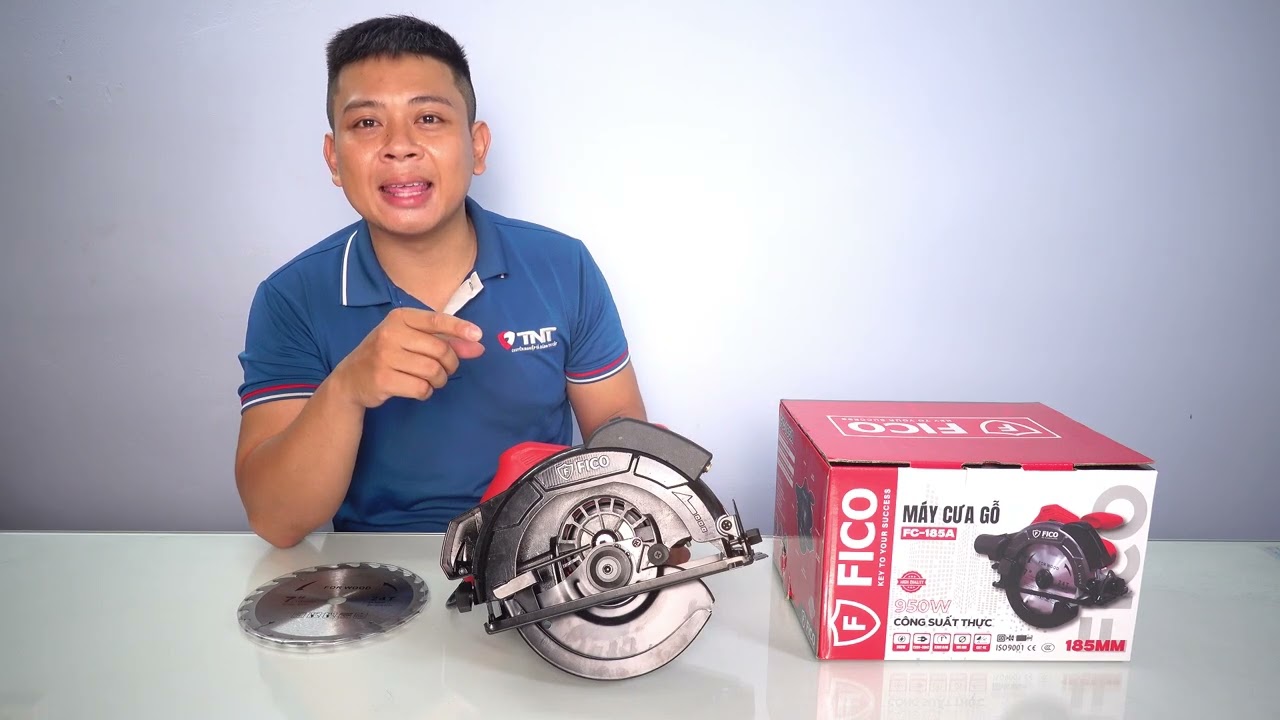 Máy CƯA GỖ - CẮT GỖ đĩa 185mm , Thương hiệu FC-185A - Có Lazer soi lưỡi cắt - tiện gọn - Giá Cực Rẻ